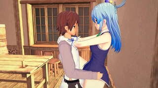Aqua ต้องการข้อพิสูจน์ว่า Kazuma ไม่ใช่แค่คน NEET